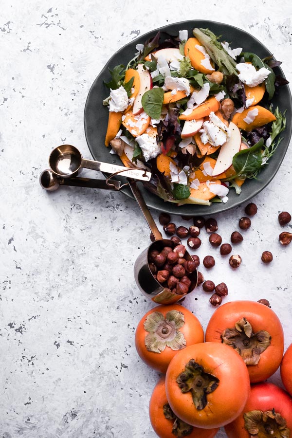 Persimmon Hazelnut Salad