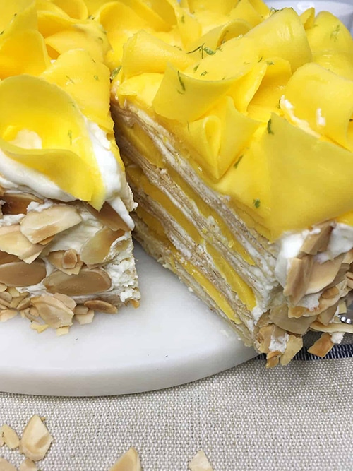 Mango Crepe Cake - Easy Mango Desserts