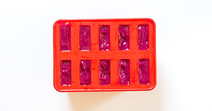 Dragon Fruit Popsicles in Mold