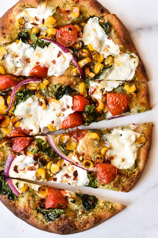 Summer Vegetable Burrata Pizza | Burrata Recipes