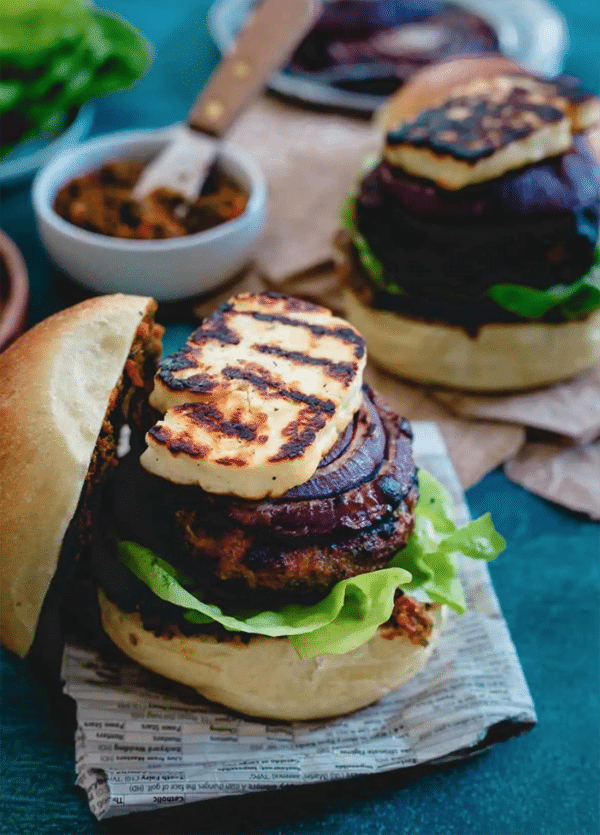 Grilled Halloumi Lamb Burgers | Halloumi Recipes