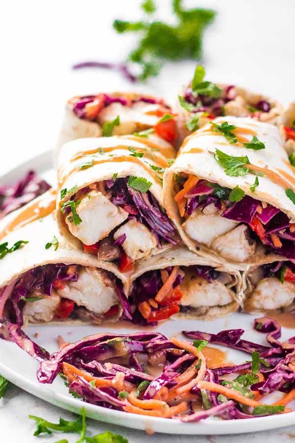 Satay Halloumi Wraps | Halloumi Recipes