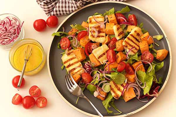 Sweet Potato Halloumi Salad | Halloumi REcipes